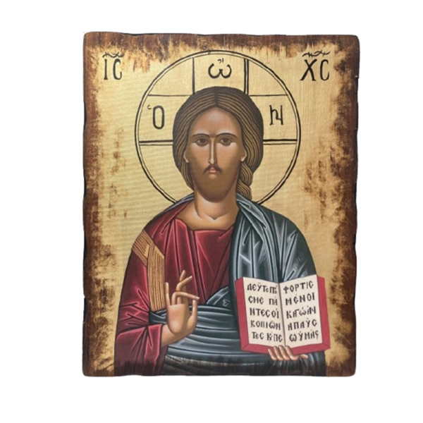 ΧΡΙΣΤΟΣ ΚΑΜΒΑΣ ΣΕ ΕΛΑΤΟ ΜΕ ΦΥΛΛΟ ΧΡΥΣΟΥ & ΠΑΛΑΙΩΣΗ 50Χ40cm