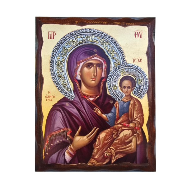 ΠΑΝΑΓΙΑ ΟΔΗΓΗΤΡΙΑ ΜΕ ΦΩΤΟΣΤΕΦΑΝΟ 27Χ20