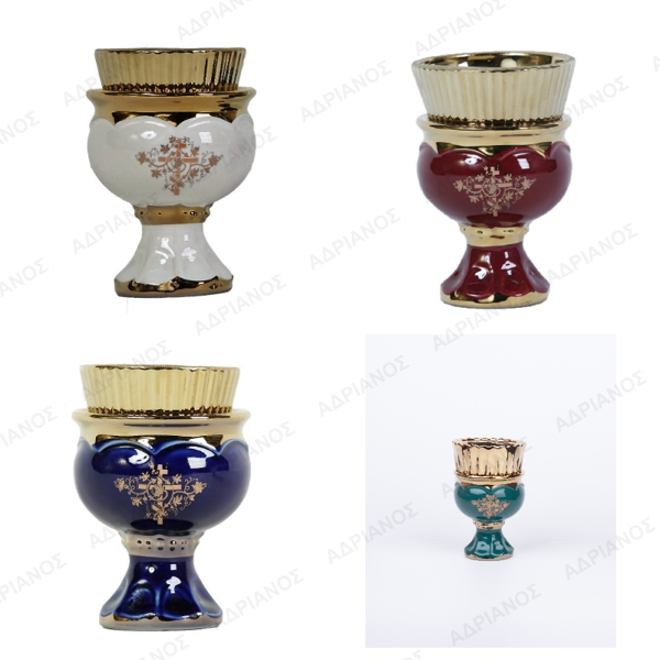 ΚΑΝΤΗΛΙ ΠΗΛΙΝΟ ΜΕΣΑΙΟ ΛΕΙΟ ΔΙΑΦ. ΧΡΩΜΑΤΑ 12*8