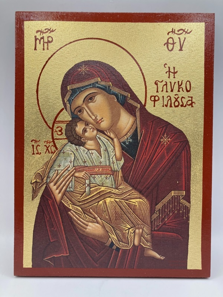 ΠΑΝΑΓΙΑ ΕΠΤΑΣΠΑΘΗ ΣΕ ΚΑΜΒΑ, MDF ΜΕ ΦΥΛΛΟ ΧΡΥΣΟY 20Χ15