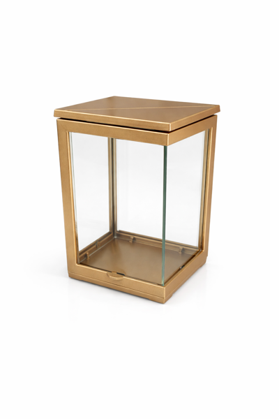 ΚΑΝΤΗΛΙ ΤΕΤΡΑΠΛΕΥΡΟ ΜΠΡΟΝΖΕ ΑΝΟΙΧΤΟ ΜΕ ΤΖΑΜΙ